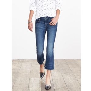 Gap Crop Kick Raw Hem Jeans